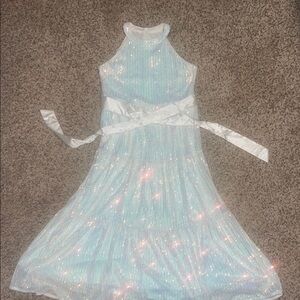 Grace Karin 14y sequin Sparkling White formal party Sleeveless Dress